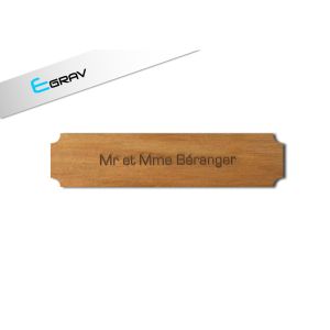 Plaque de porte classique en bois 13 cm x 3 cm