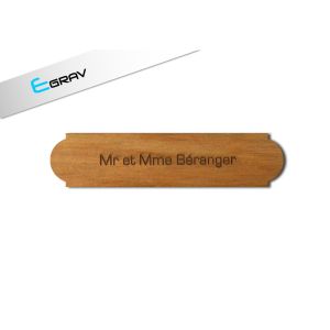Plaque de porte retro en bois 13 cm x 3 cm